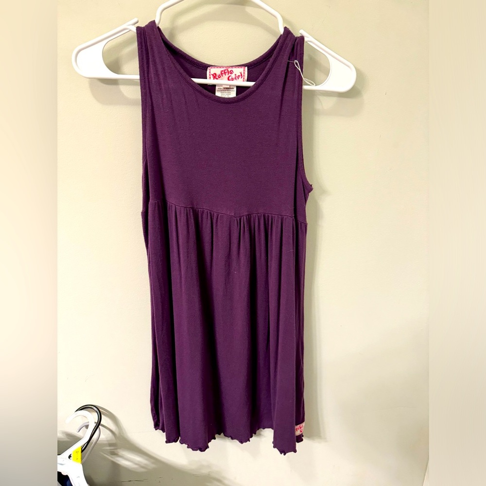 Ruffle Girls Purple Dress - Sz 9/10